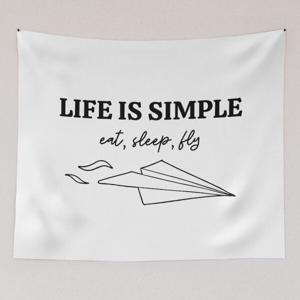 Item preview, Life is Simple - Eat, Sleep, Fly - Life of a Pilot - Black designed and sold by AeroAstro.