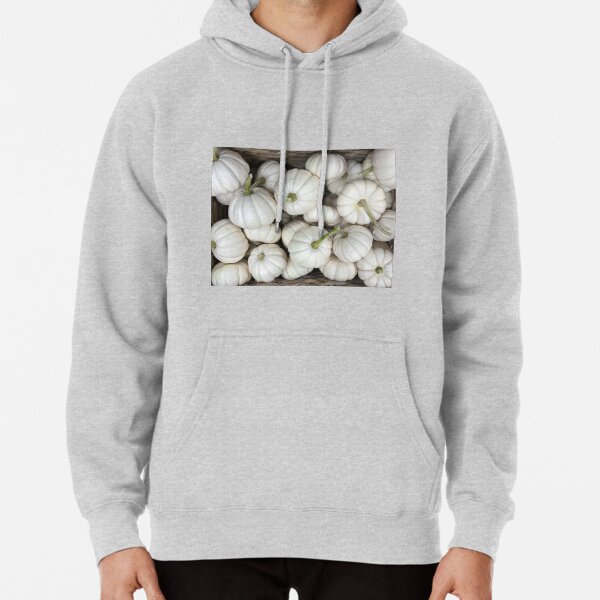 White ghost pumpkins Fall Harvest Delight Thanksgiving decor favorite Pullover Hoodie