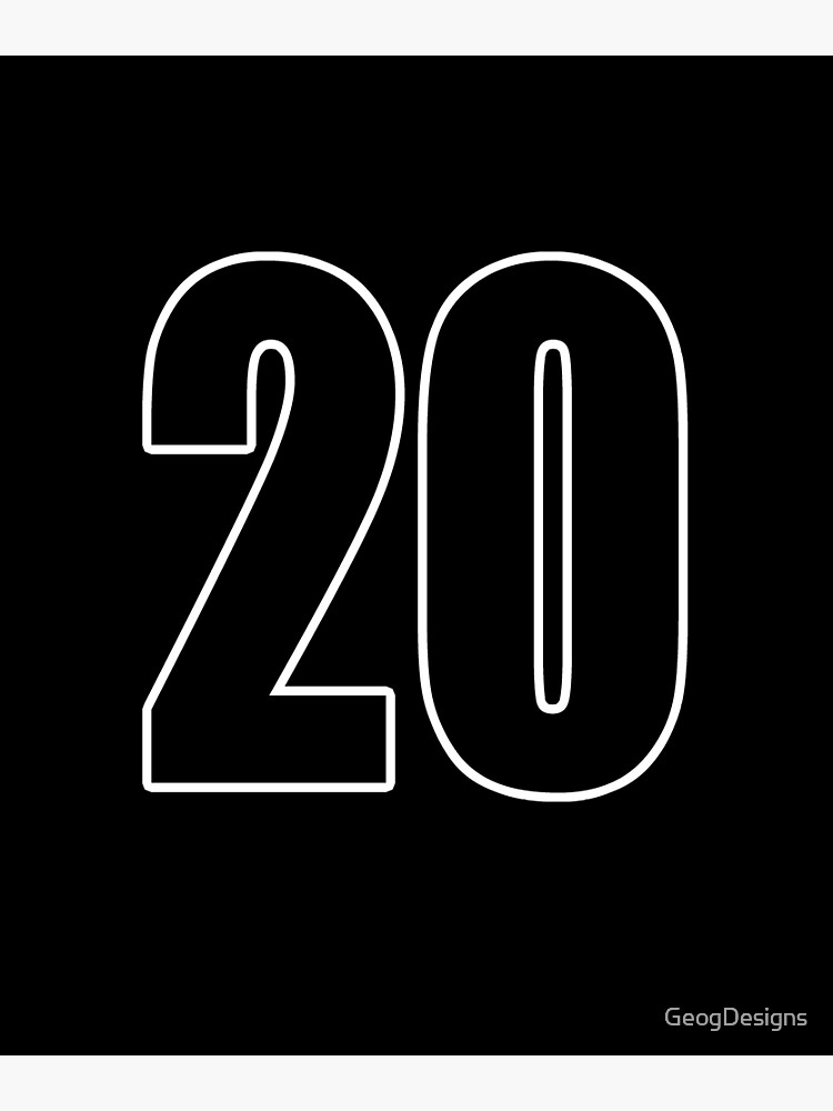 20 number twenty number back number | Photographic Print