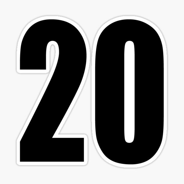 20 number twenty number back number | Sticker