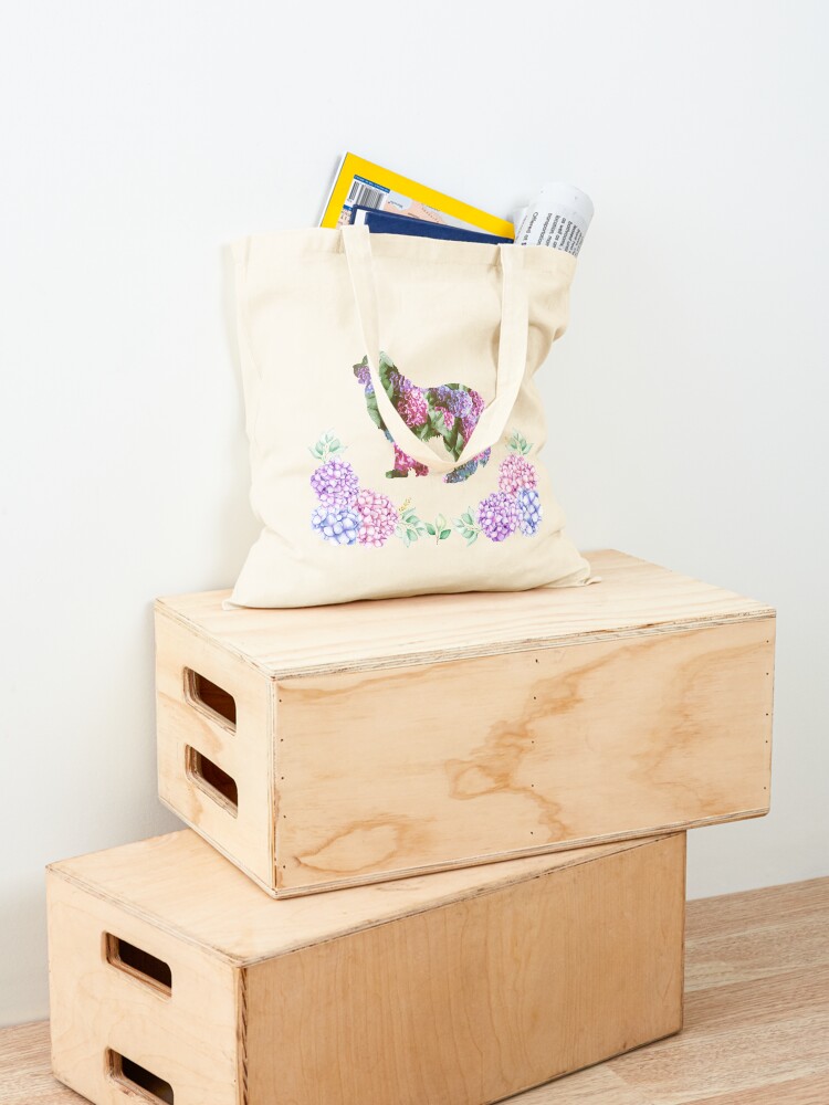 Alternate view of Newfie Hydrangea Design Tote Bag