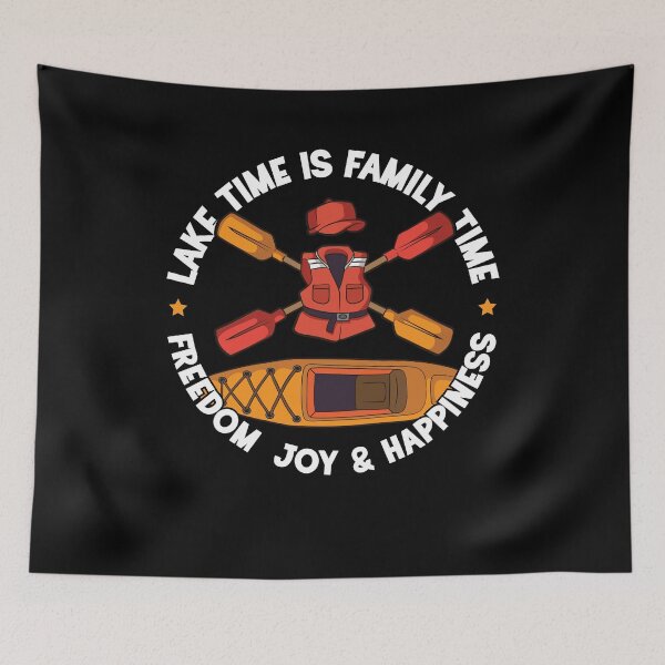 Item preview, Lake time ist family time, freedom joy & Happiness Kayaker Design designed and sold by FalkDania.