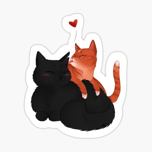 Kitty Couple Stickers for Sale