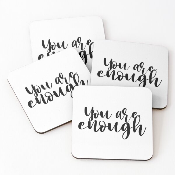 Item preview, You are enough quote - black lettering designed and sold by PaintPsd.