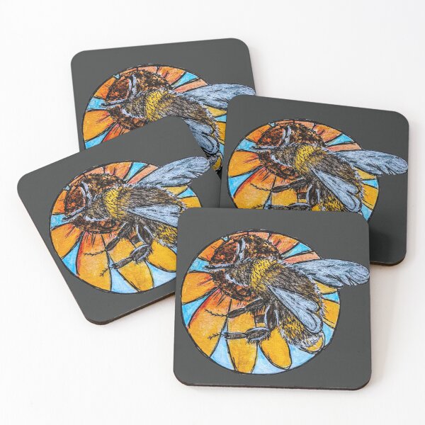 Item preview, Honey bee on a flower designed and sold by MagicGnome47.