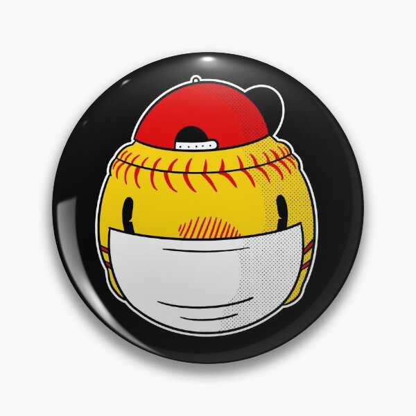 Item preview, coronavirus face mask softball covid funny designed and sold by Gossip Rag.