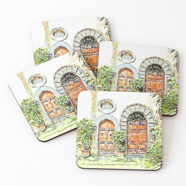 Item preview, Bracciano: two doors with plants designed and sold by Giuseppe Cocco.