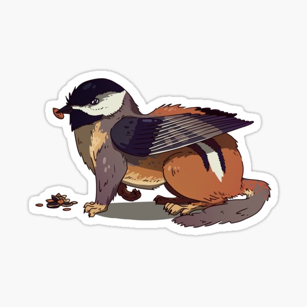 canadian-gryphon-chip-chick-sticker-for-sale-by-wefourcrows-redbubble