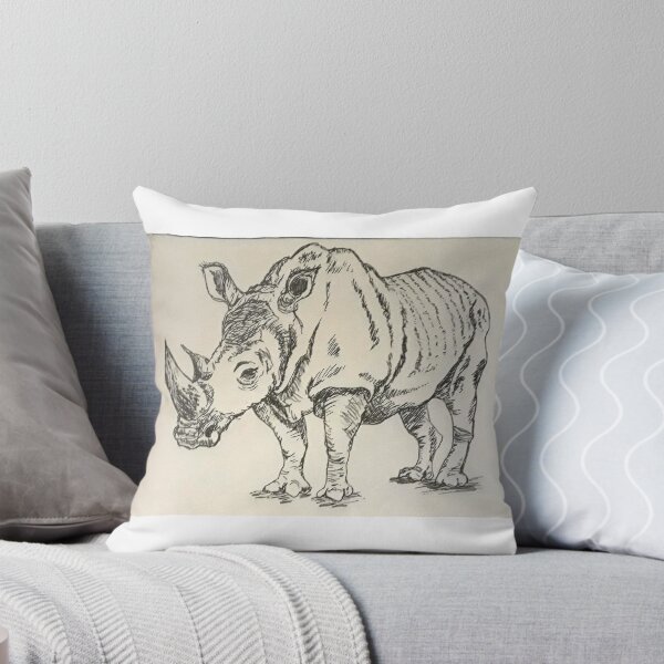 Item preview, Sketchy Rhinoceros designed and sold by Carina Wheatley.