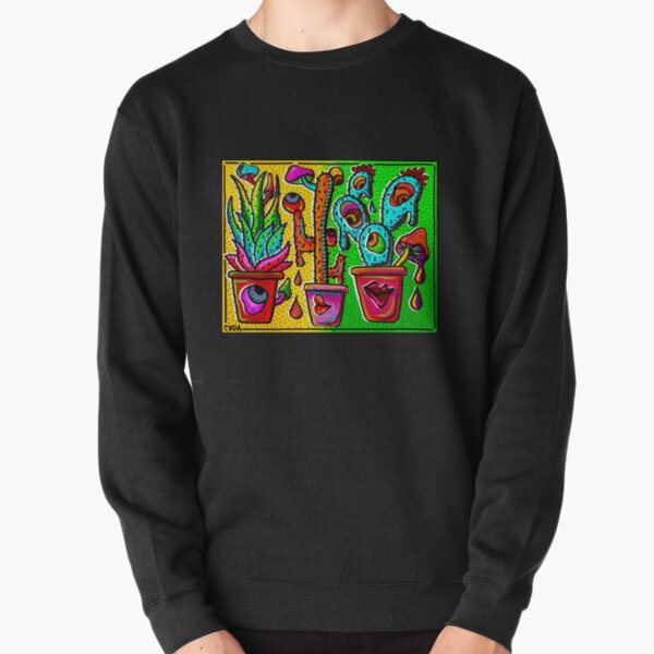 Trippy Cacti Pullover Sweatshirt