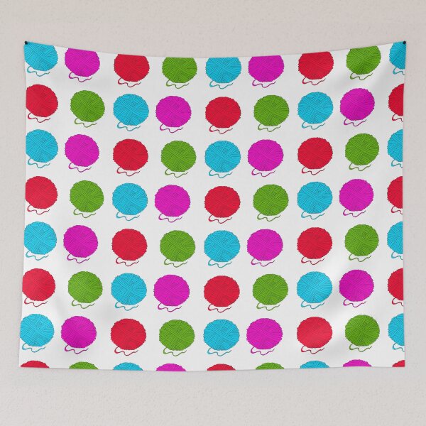 Item preview, Copy of Balls of yarn red pink blue green designed and sold by CreativePetlin.