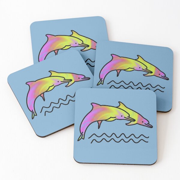 Item preview, Cute Artsy Rainbow Tie Dye Dolphin designed and sold by LeGND.