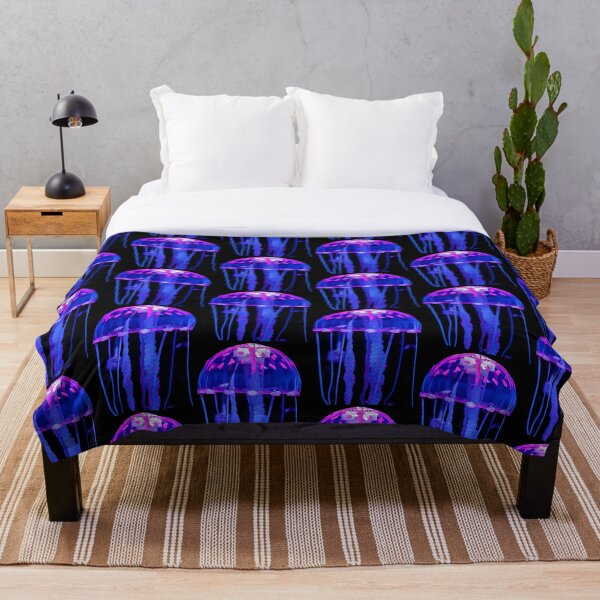 Item preview, Jellyfish blue pink neon designed and sold by hoober24.