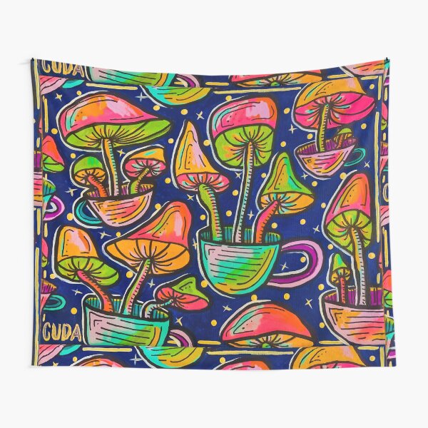 Teacups In The Sky (With Diamonds) Tapestry