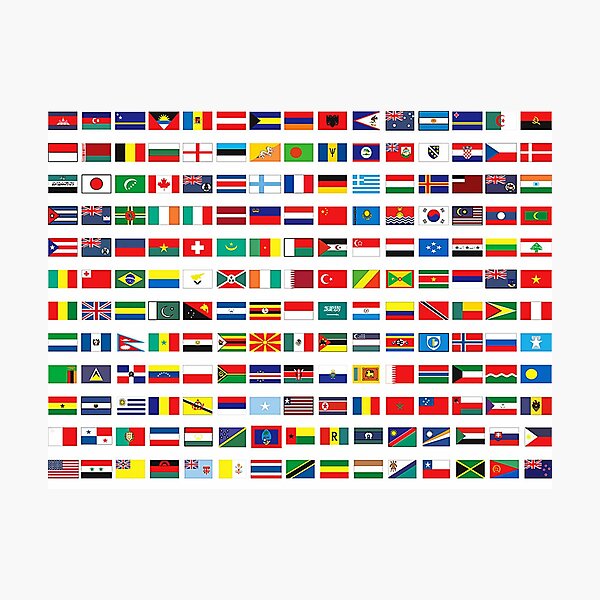 Flags of the world Photographic Print