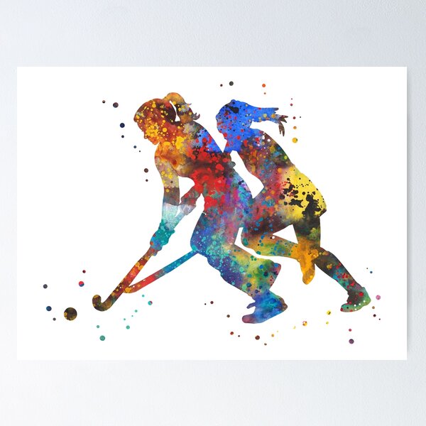 Item preview, Field hockey girl designed and sold by Rosaliartbook.