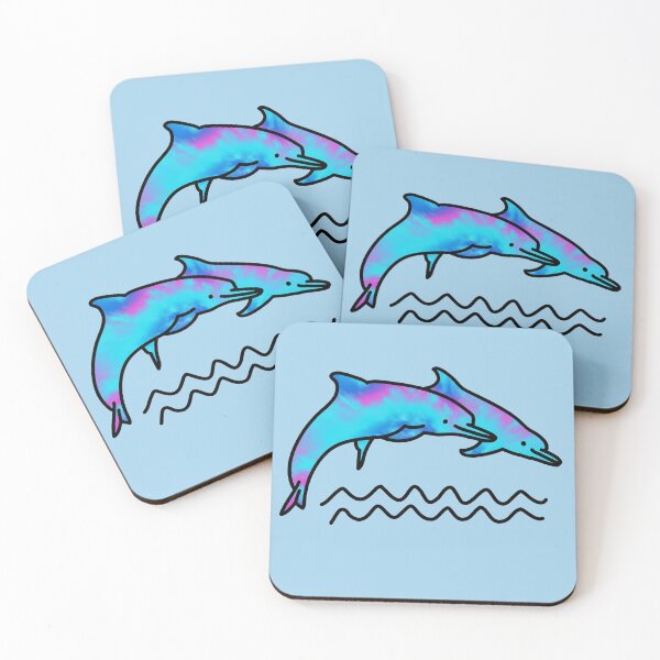 Item preview, Cute Blue Rainbow Tie Dye Dolphin designed and sold by LeGND.