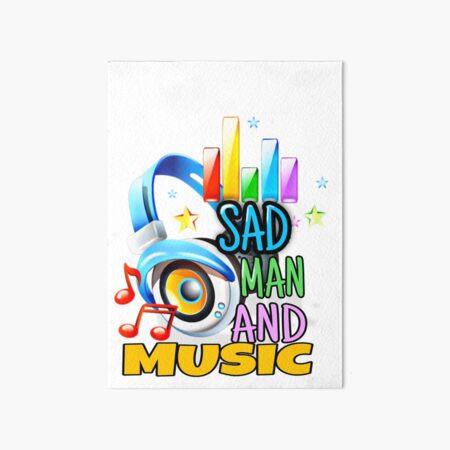 Artikel-Vorschau von Klassischer T - Shirt des traurigen Mannes und der Musik, designt und verkauft von Laila  Emy.