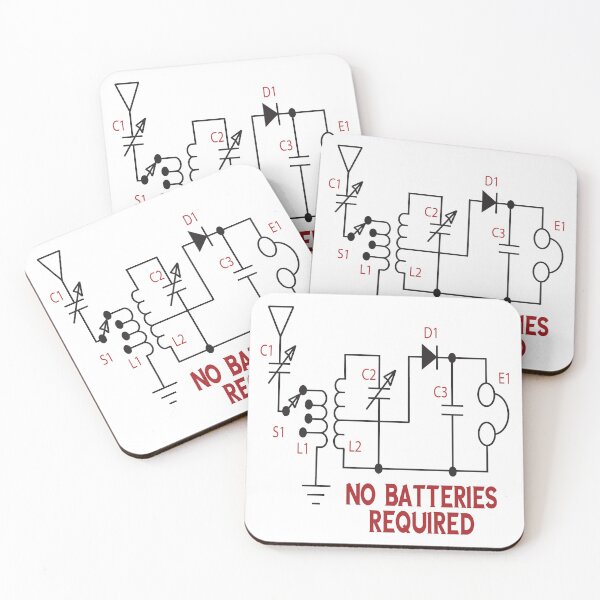 Item preview, Crystal Radio Circuit - No Batteries Required graphic and sticker pack designed and sold by WilsonCreekArts.