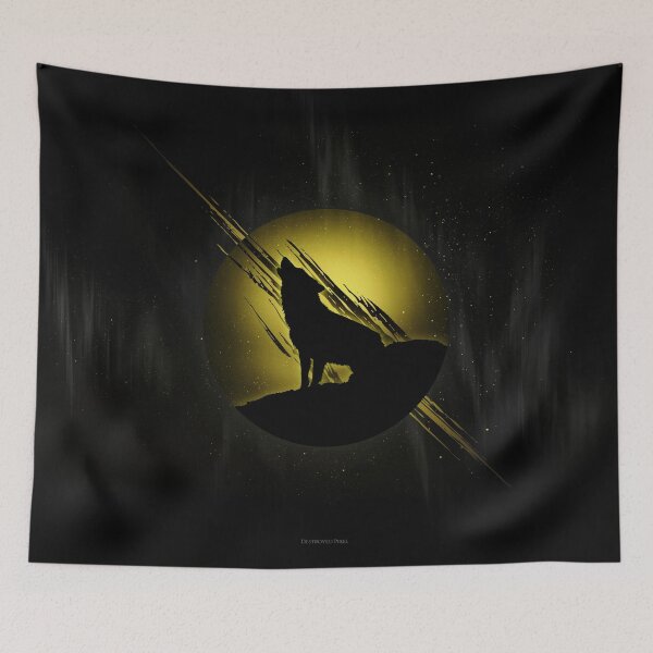 Item preview, Wolf with golden moon designed and sold by Destroyed-Pixel.