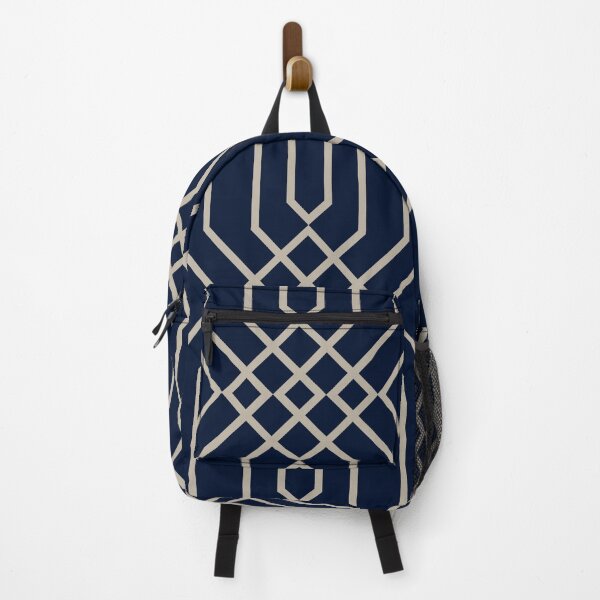Item preview, Geometric navy and tan pattern designed and sold by BLMcreations.