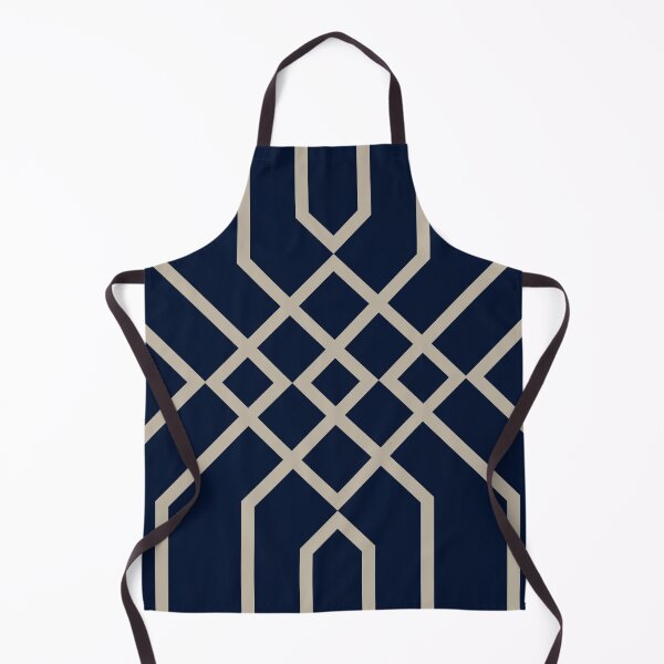 Item preview, Geometric navy and tan pattern designed and sold by BLMcreations.