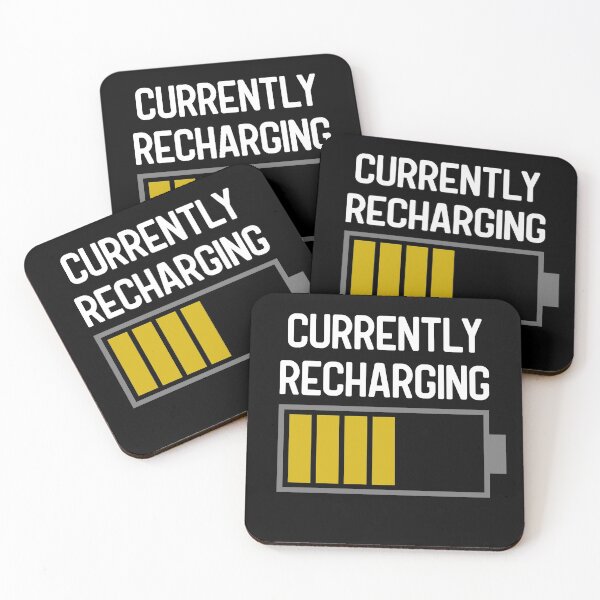 Item preview, Currently Recharging, sleepy time, naptime, chilling, relaxing, battery charging designed and sold by Midnight Sky Sundry.