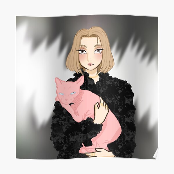 Pakunoda avec chat Poster