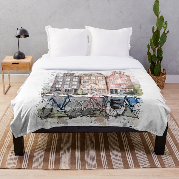 Item preview, Amsterdam - Watercolor city illustration designed and sold by Andreea Nae.