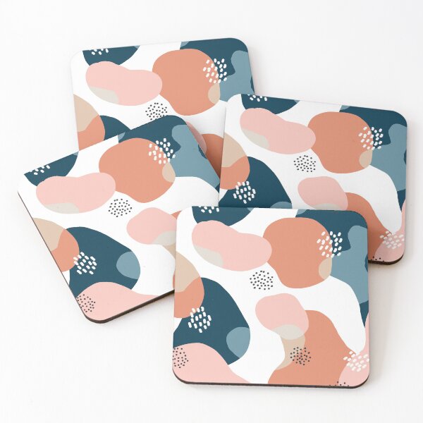 Item preview, Organic pattern - blue and terracotta designed and sold by IvyAmber.