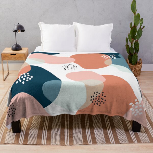 Item preview, Organic pattern - blue and terracotta designed and sold by IvyAmber.