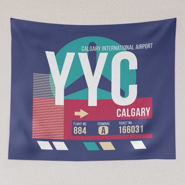 Item preview, Calgary, Alberta (YYC) Airport Code Baggage Tag designed and sold by SLAG-Creative.