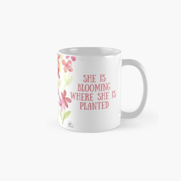 Item preview, Inspirational Floral Watercolor- She is blooming where she is planted designed and sold by Hollis Shaner.