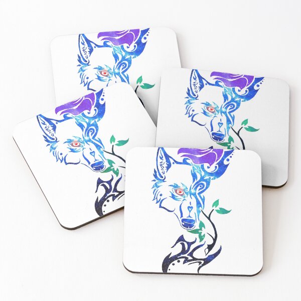 Item preview, Galaxy Wolf Flower designed and sold by SplitTees.