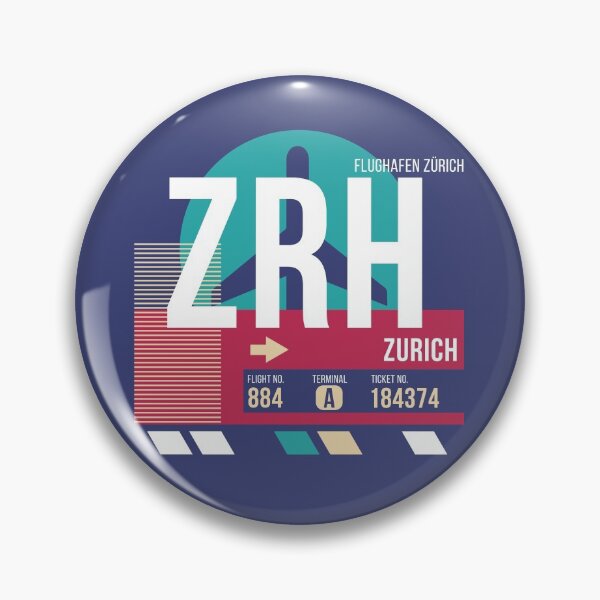 Item preview, Zurich, Switzerland (ZRH) Airport Code Baggage Tag designed and sold by SLAG-Creative.