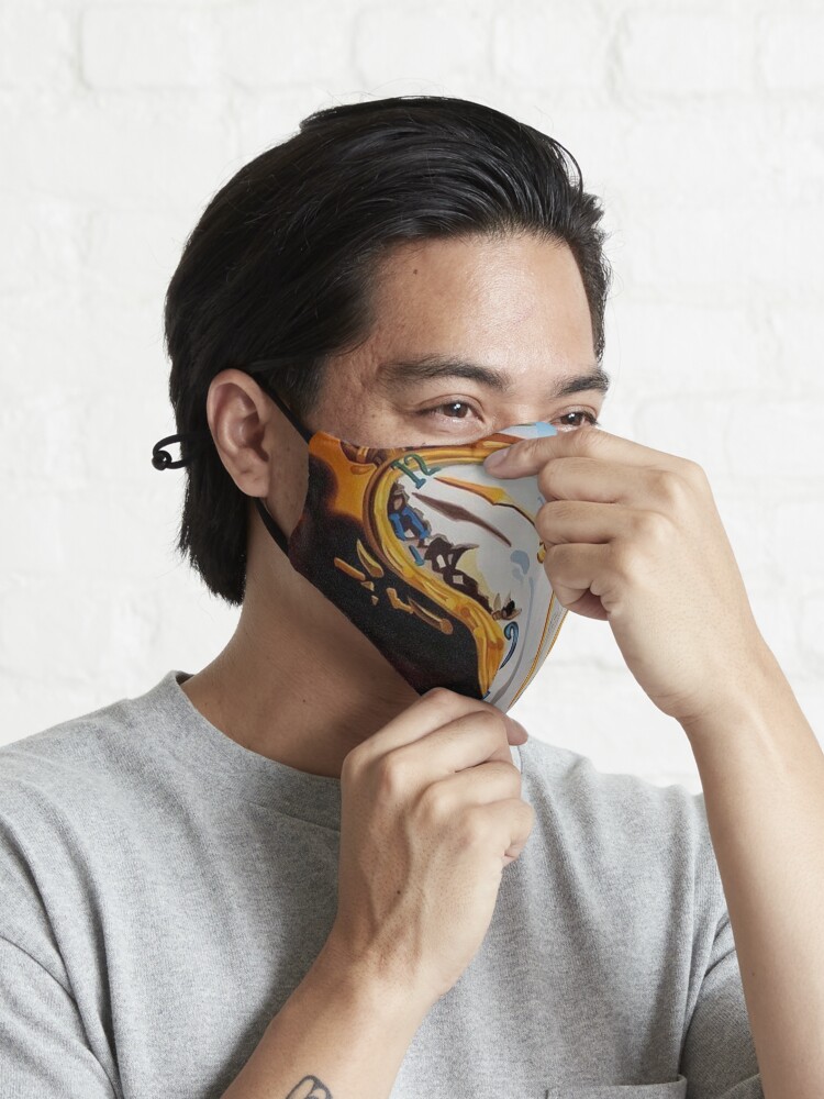 Alternate view of Fragment, Surrealistic Painting, Salvador Dali: The Persistence of Memory. #SurrealisticPainting #ThePersistenceofMemory #MeltingClocks #TheSoftWatches #TheMeltingWatches #SoftWatches #MeltingWatches Mask