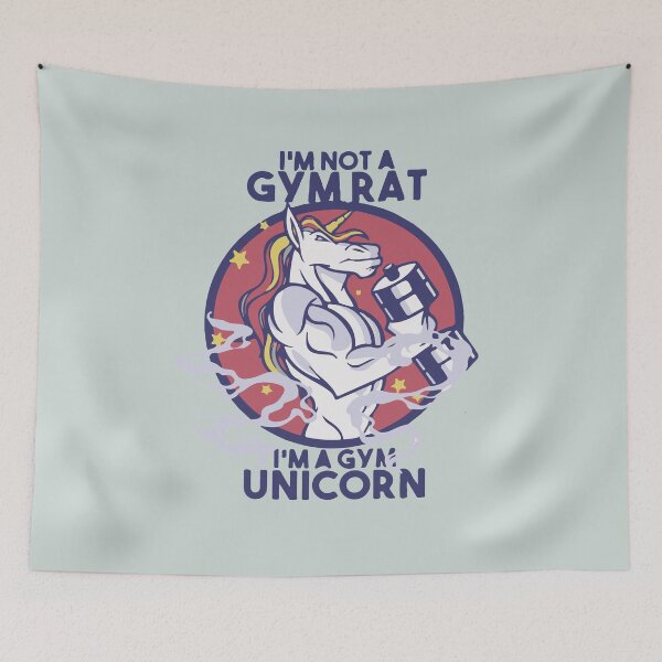 Item preview, I am not a gymrat I am a gym unicorn  designed and sold by Graphix-Space.
