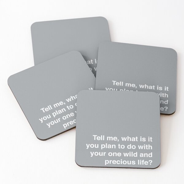 Item preview, Mary Oliver Quotation - Motivational Quote - Poetry Quote designed and sold by ThoughtfulPrint.