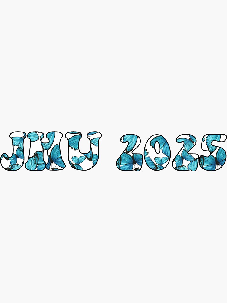 "jhu 2025 butterfly" Sticker for Sale by heresbubble Redbubble