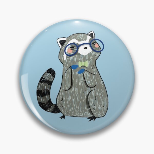 Item preview, Raccoons - Cute Grey and Blue Cartoon Animal Pattern designed and sold by TheRainbowRoom.