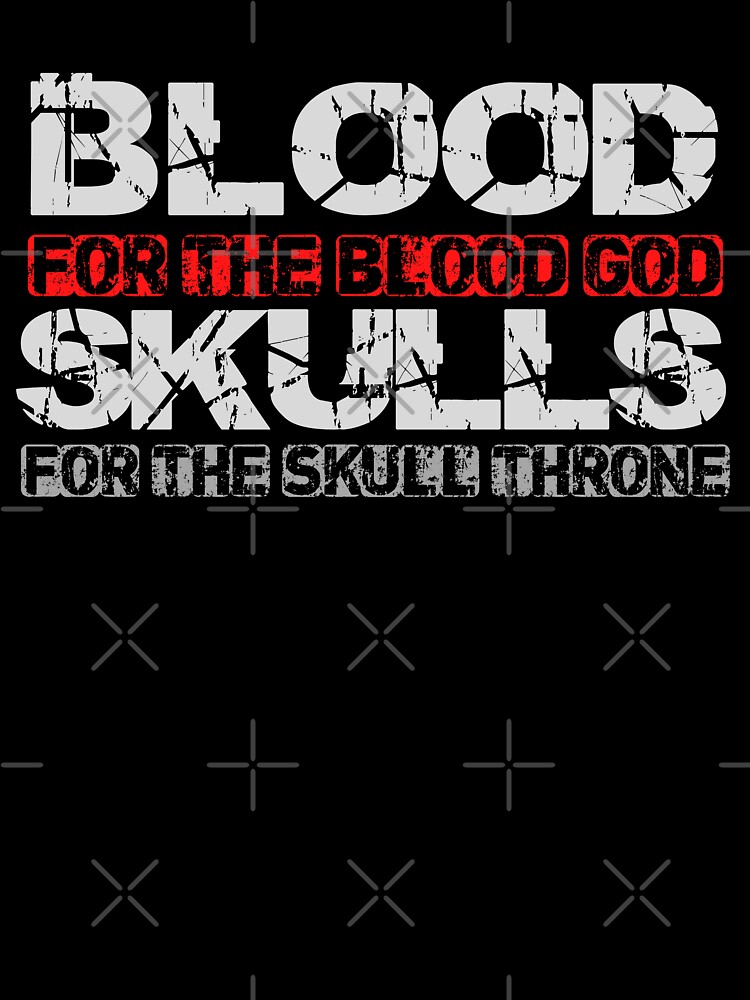 Thumbnail 2 of 2, Baby One-Piece, Blood For The Blood God, Skulls For The Skull Throne Print designed and sold by ToplineDesigns.