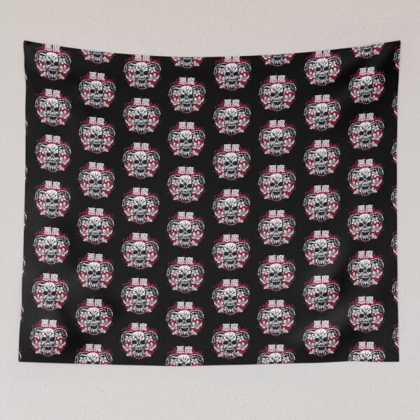 Item preview, Japanese Demon Art Face Skull devil Oni Harajuku Aesthetic designed and sold by 9ine9.