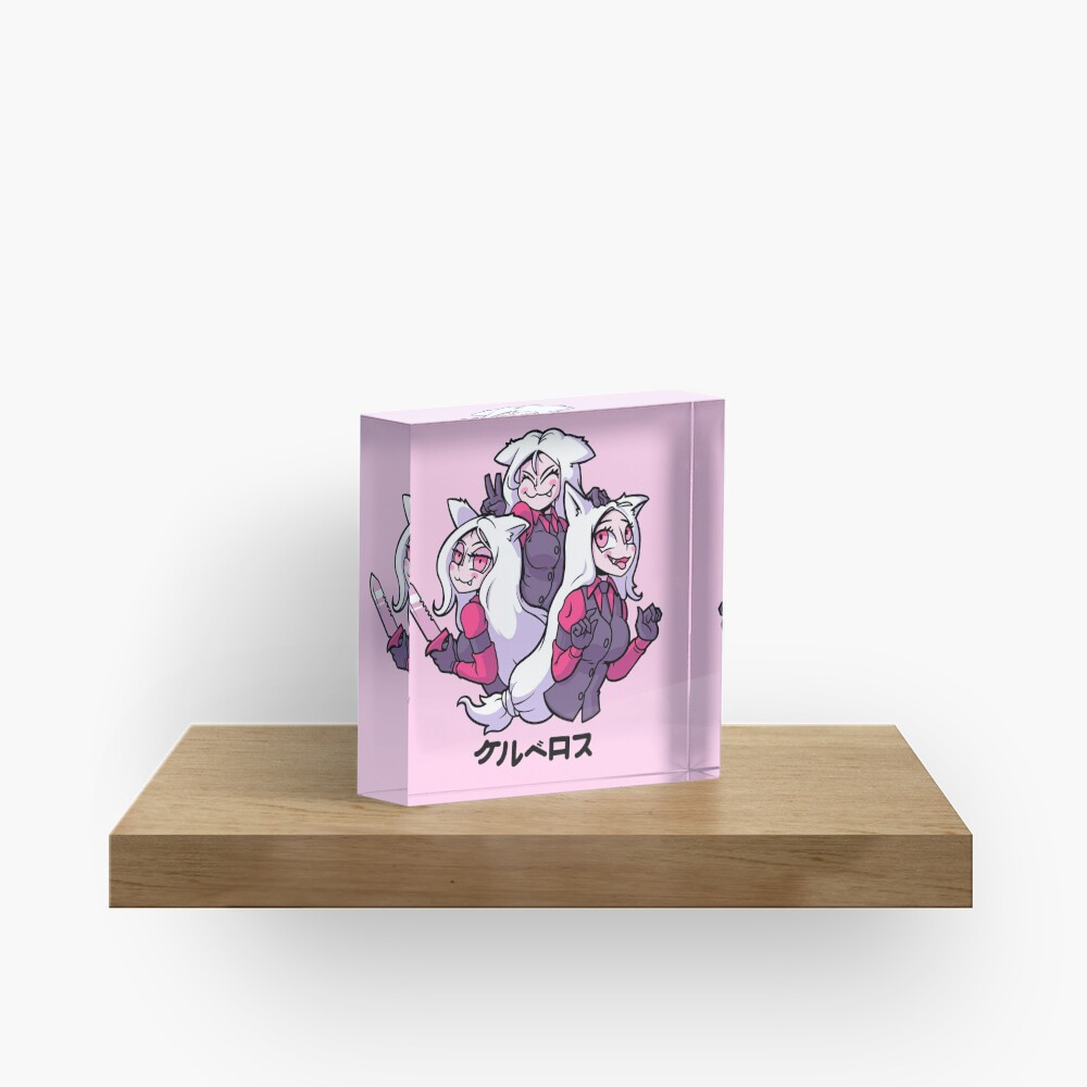 Helltaker Cute Cerberus Acrylic Block By Breaddslap Redbubble