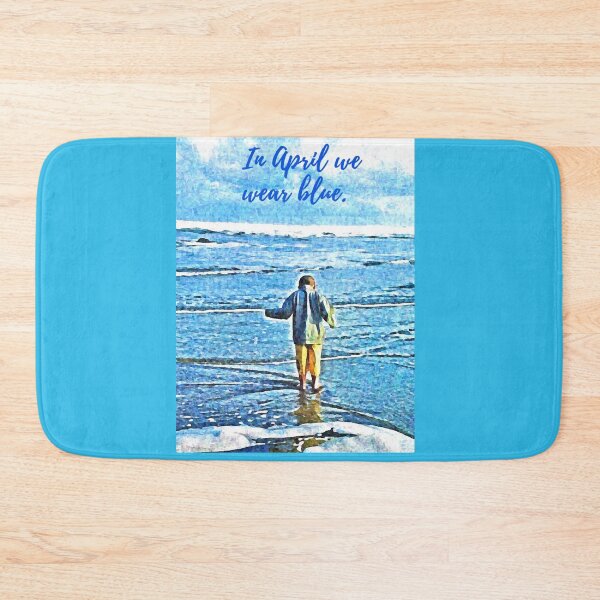 Item preview, In April We Wear Blue- Gorgeous autism awareness shirt with a beautiful beach and impressionist background T-Shirt designed and sold by CristalleLisa.