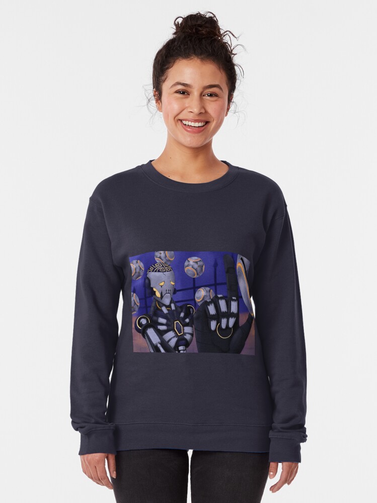 Alternate view of Spooky Robot Uncle Pullover Sweatshirt