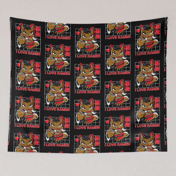 Item preview, Japanese demon Ramen Skull devil oni harajuku aesthetic designed and sold by 9ine9.