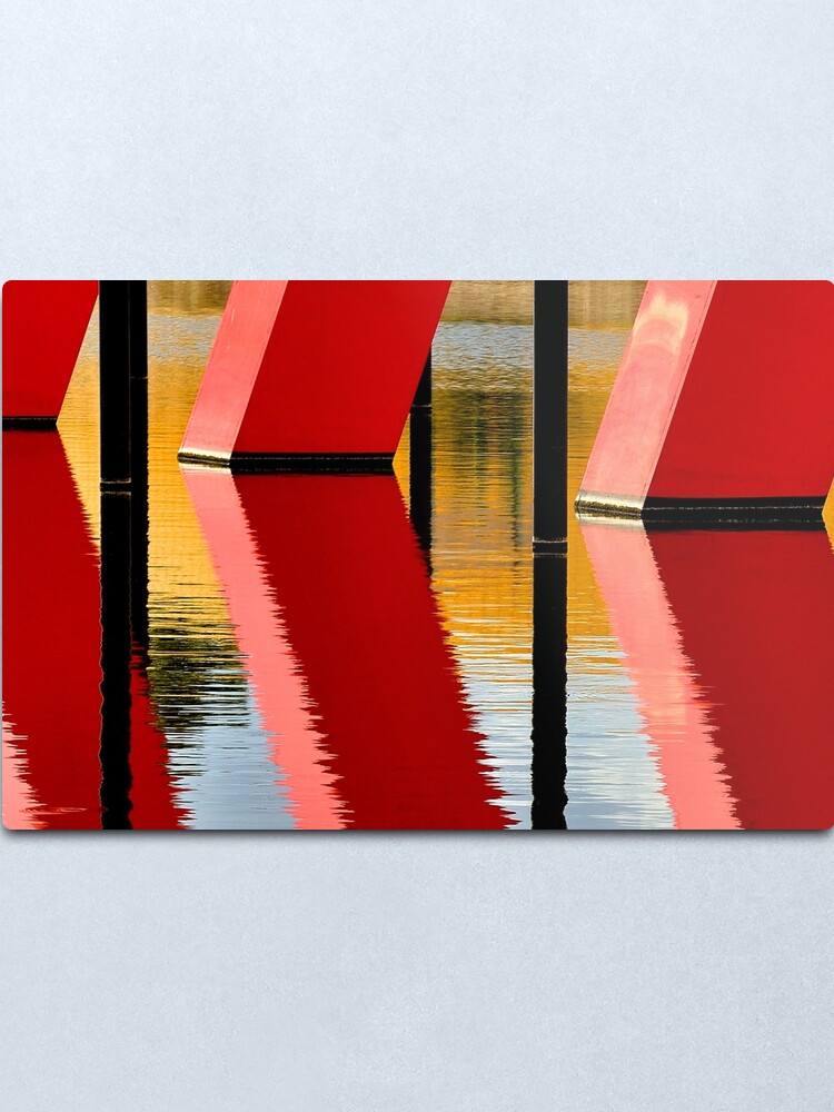 Alternate view of Red Reflections Metal Print