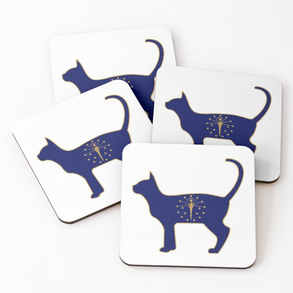 Item preview, State of Indiana Flag for Cat Lovers designed and sold by Gsallicat.