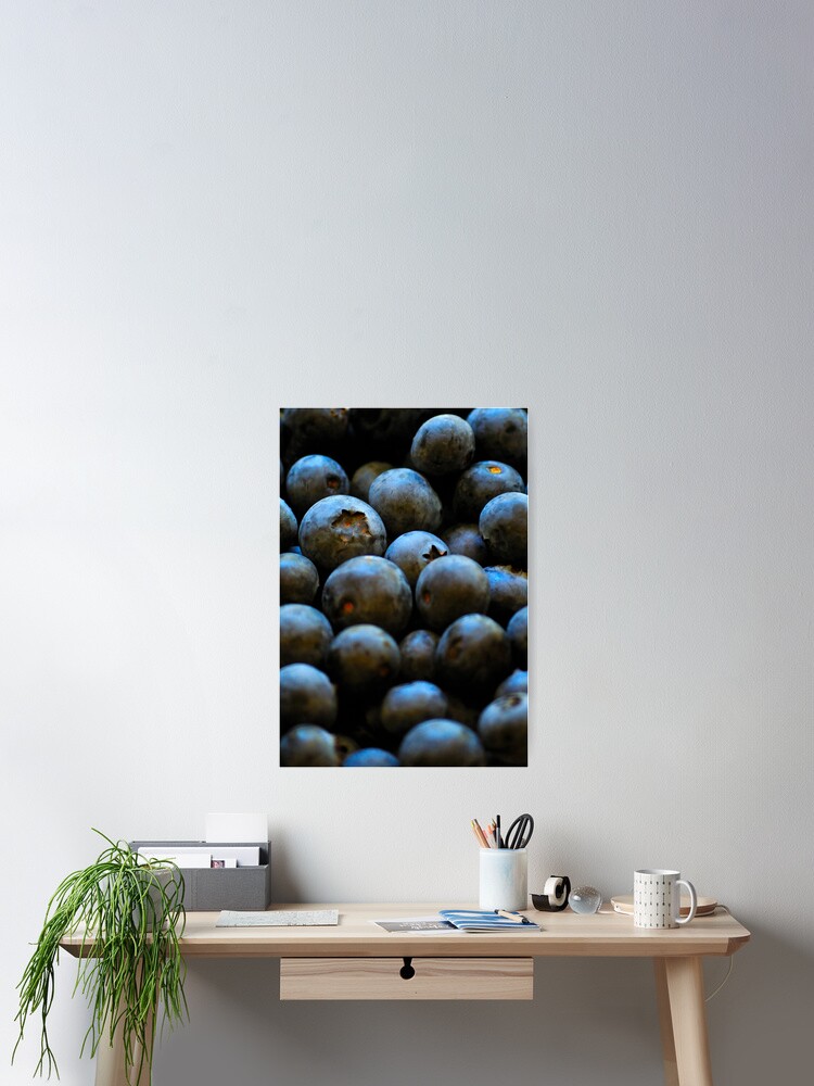 Thumbnail 1 of 3, Poster, Blueberries designed and sold by Tiffany Dryburgh.