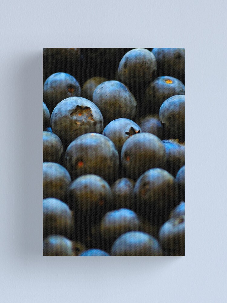 Thumbnail 2 of 3, Canvas Print, Blueberries designed and sold by Tiffany Dryburgh.